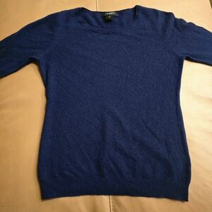 Ann Taylor Women's Rich Deep Blue 100% Cashmere Sweater Size Small